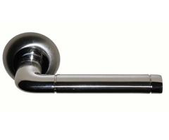 Ручка дверная  Z-P-1067 SN/NP (никель матовый/никель блестящий)
