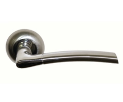 Ручка дверная  Z-P-1036 SN/NP (никель матовый/никель блестящий)