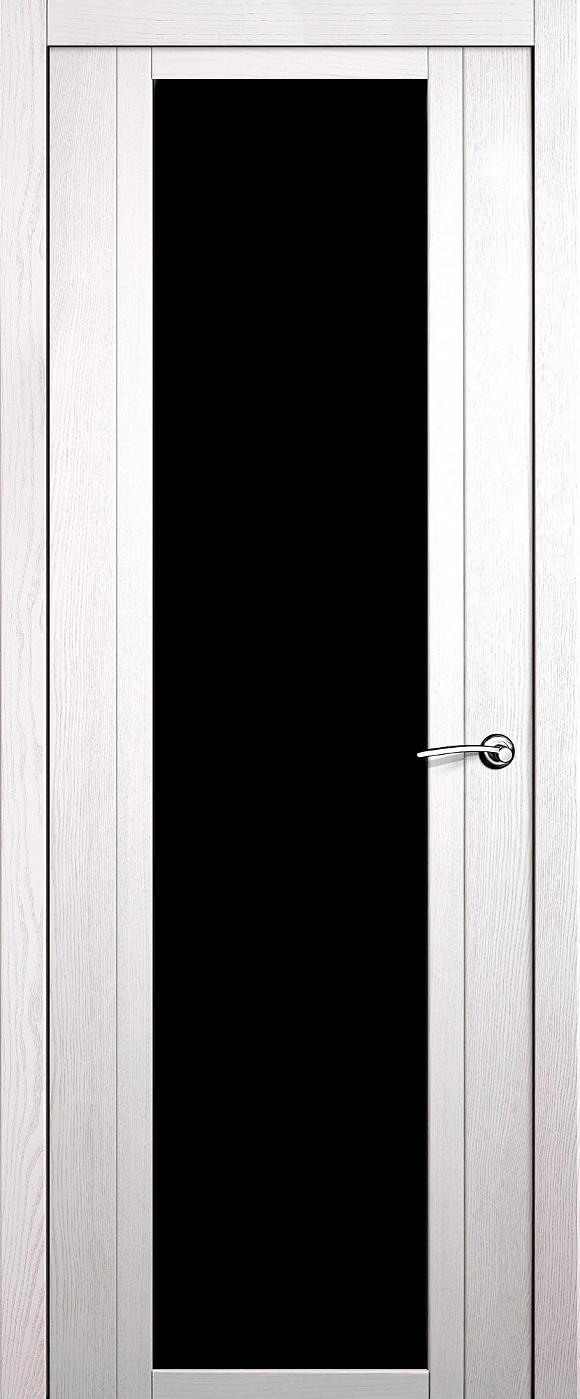 Межкомнатная дверь Стайл Х ясень жемчуг ПО белое стекло