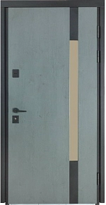 Входная дверь Термо House-705 стеклопакет / уличная Антрацит Дуб полярный