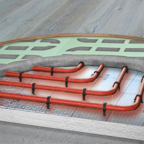 Листовая подложка с вырубкой для теплого пола, 3 мм ♔ СУПЕРЦЕНА!