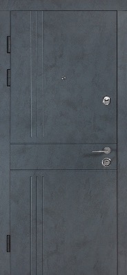 Ușă de exterior B-606 Model 250  Beton antracit / Oxid alb