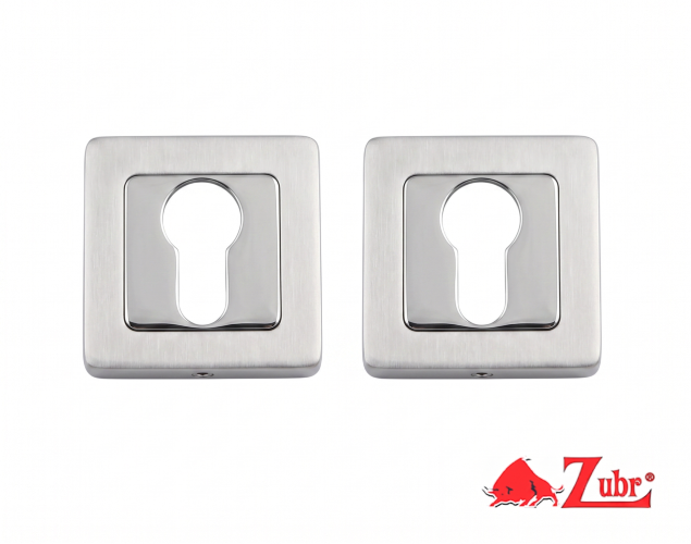 Rozeta pentru ușă KEY  ET - 13  MBN / CP (oțel mat închis / crom)