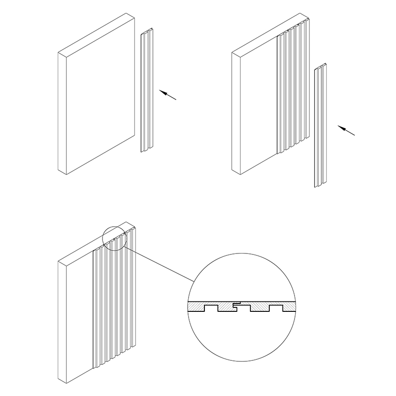 Profil LB-5014/1 Group/MATT TEAK-248 ACOUSTIC  ↕ 12 mm   ⟷ 158x2800 mm          ♔ SUPERPREȚ!