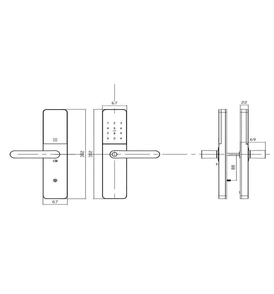 ELECTRO (Kvadro) 566 Дримвуд темный / Дримвуд темный (Kale)    УМНЫЙ ЗАМОК!