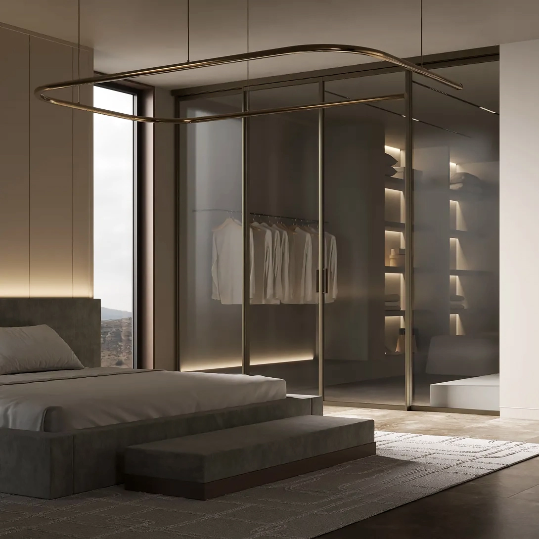 Раздвижная перегородка из 4 створок