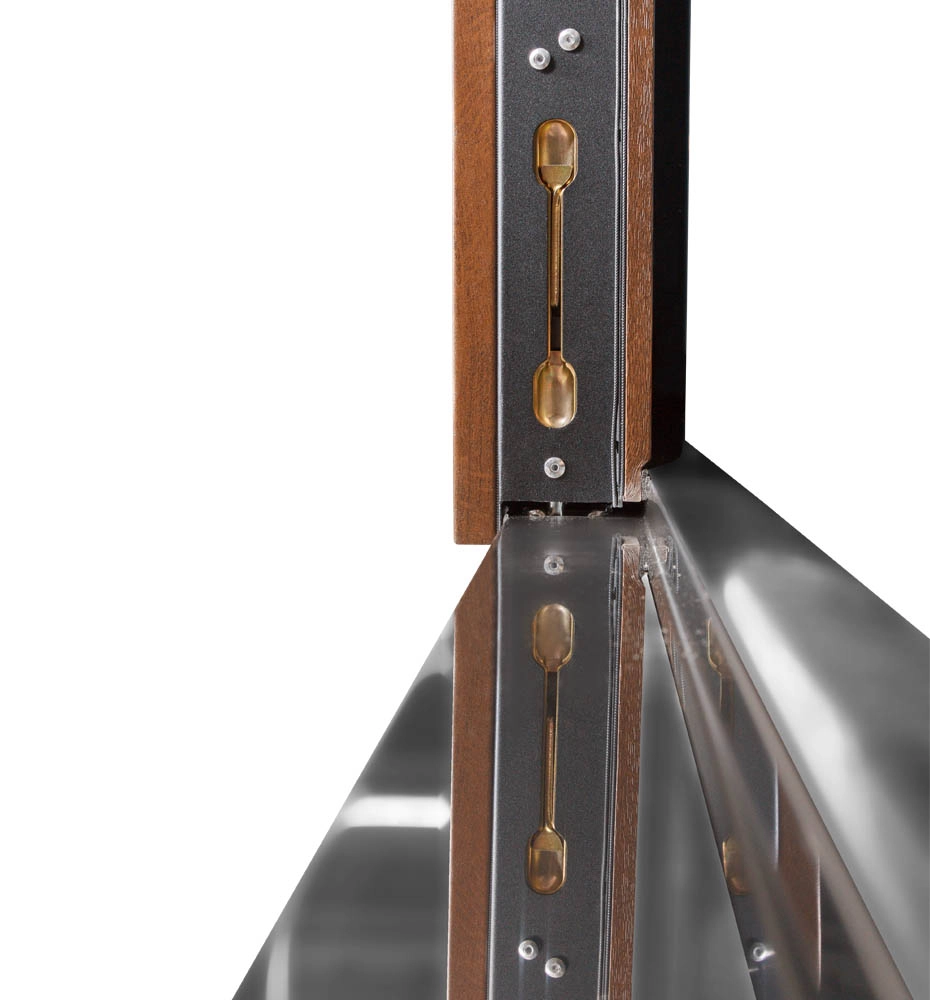 Ușă de exterior Termo House 710 / 265  Stejar bronze / Nuc natural 1200