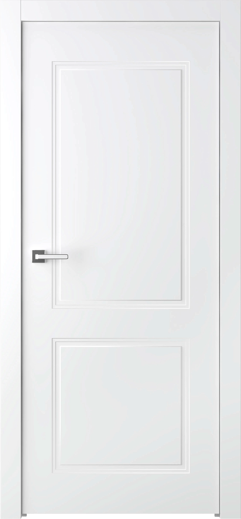Межкомнатная дверь ПГ STEP 2  (Белая Эмаль RAL 9016) 20-6 R