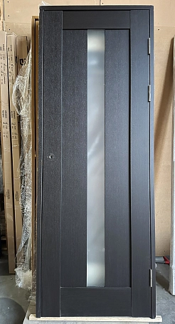 РАСПРОДАЖА ВИТРИНЫ!  ВЕРТИКАЛЬ венге со стеклом (дверь в сборе - комплект в описании) Открывание - правое. Подробности у менеджеров! Фото №1 | Интернет магазин двери Белоруссии