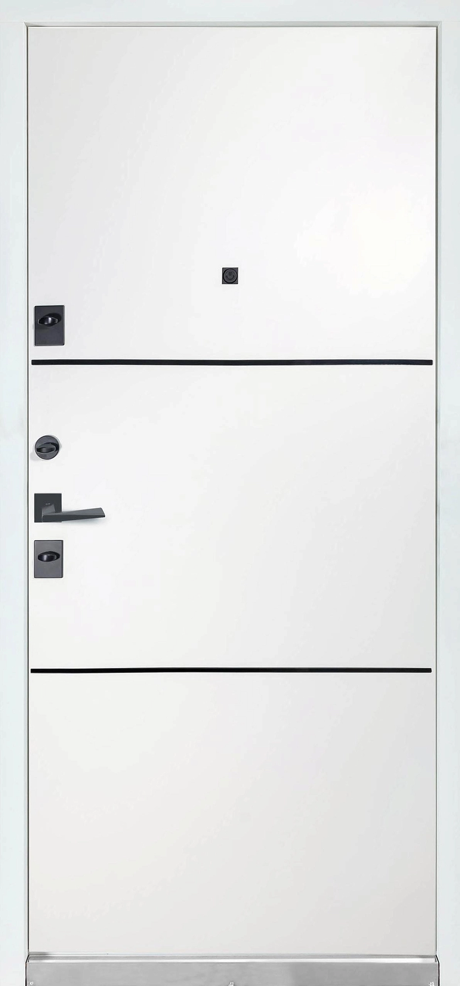 Входная дверь Термо FORTEZZA (Квадро) 536 Mamba morion/Белый Супермат