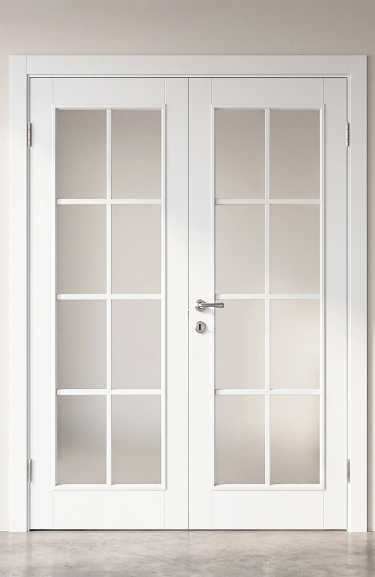 MIARIETTA  Alb neted / Sticlă satin