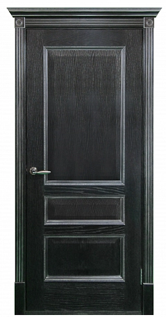 Межкомнатная дверь Вена черная патина серебро ПГ Фото №1 | Интернет магазин двери Белоруссии