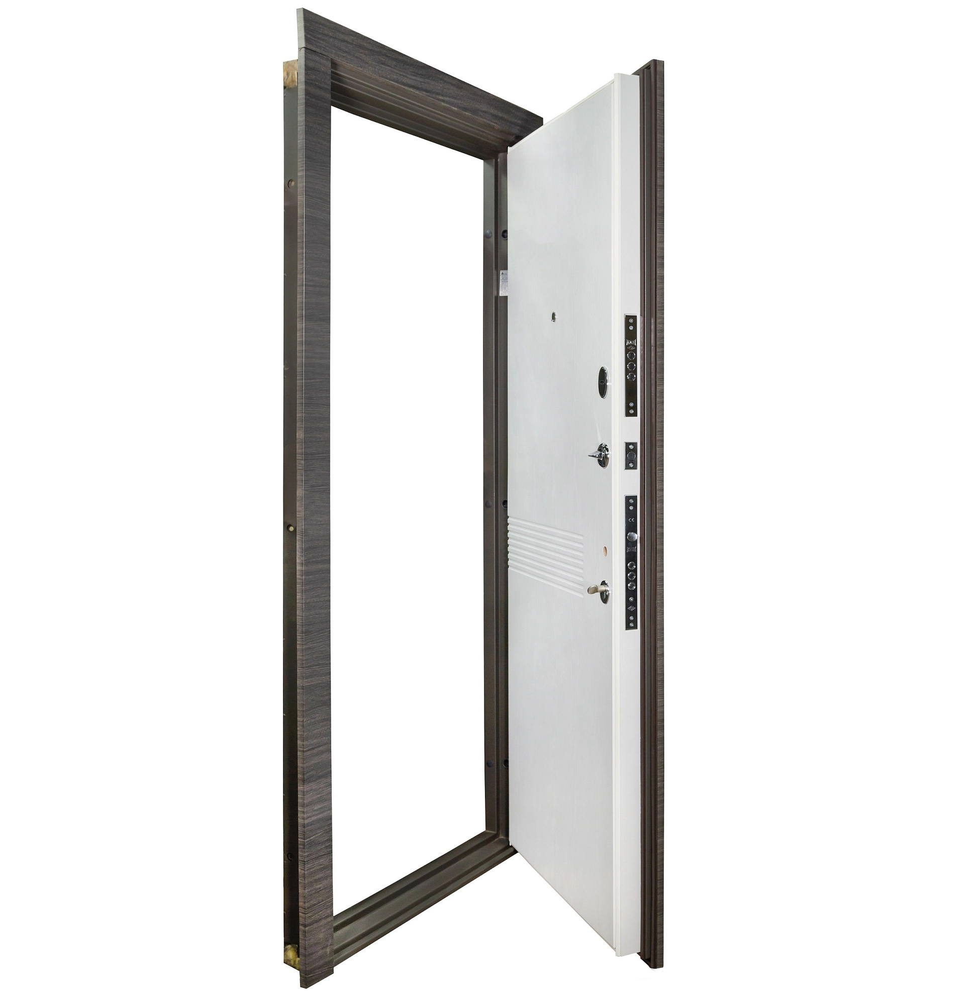 Входная дверь В-83 мод. 184 венге горизонт серый