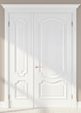 РАСПРОДАЖА МОДЕЛИ ПРЕСТИЖ белый ясень ПГ+ПГ (фурнитура не включена!). Подробности у менеджеров! Фото №1 | Интернет магазин двери Белоруссии