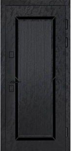 Входная дверь В-83 квадро Kale, модель 594 / 605 зеркало Оксид чёрный/ Декор - белая шагрень