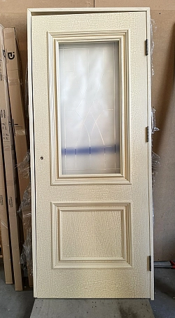 РАСПРОДАЖА ВИТРИНЫ!  САХАРА кракле со стеклом (дверь в сборе - комплект в описании) Открывание - правое. Подробности у менеджеров! Фото №1 | Интернет магазин двери Белоруссии